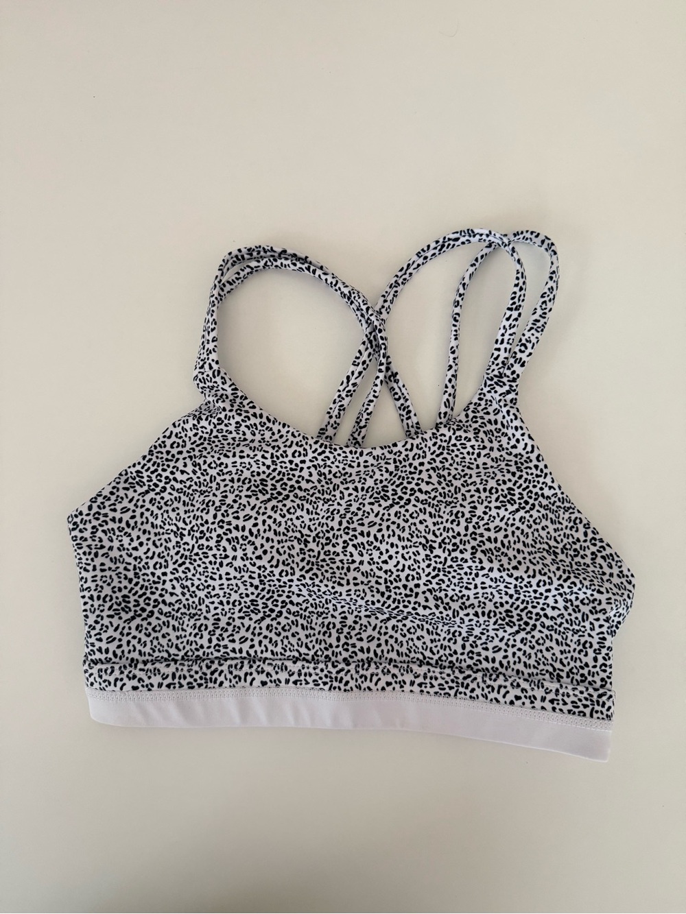 Leopard Print Strappy Sports Bra